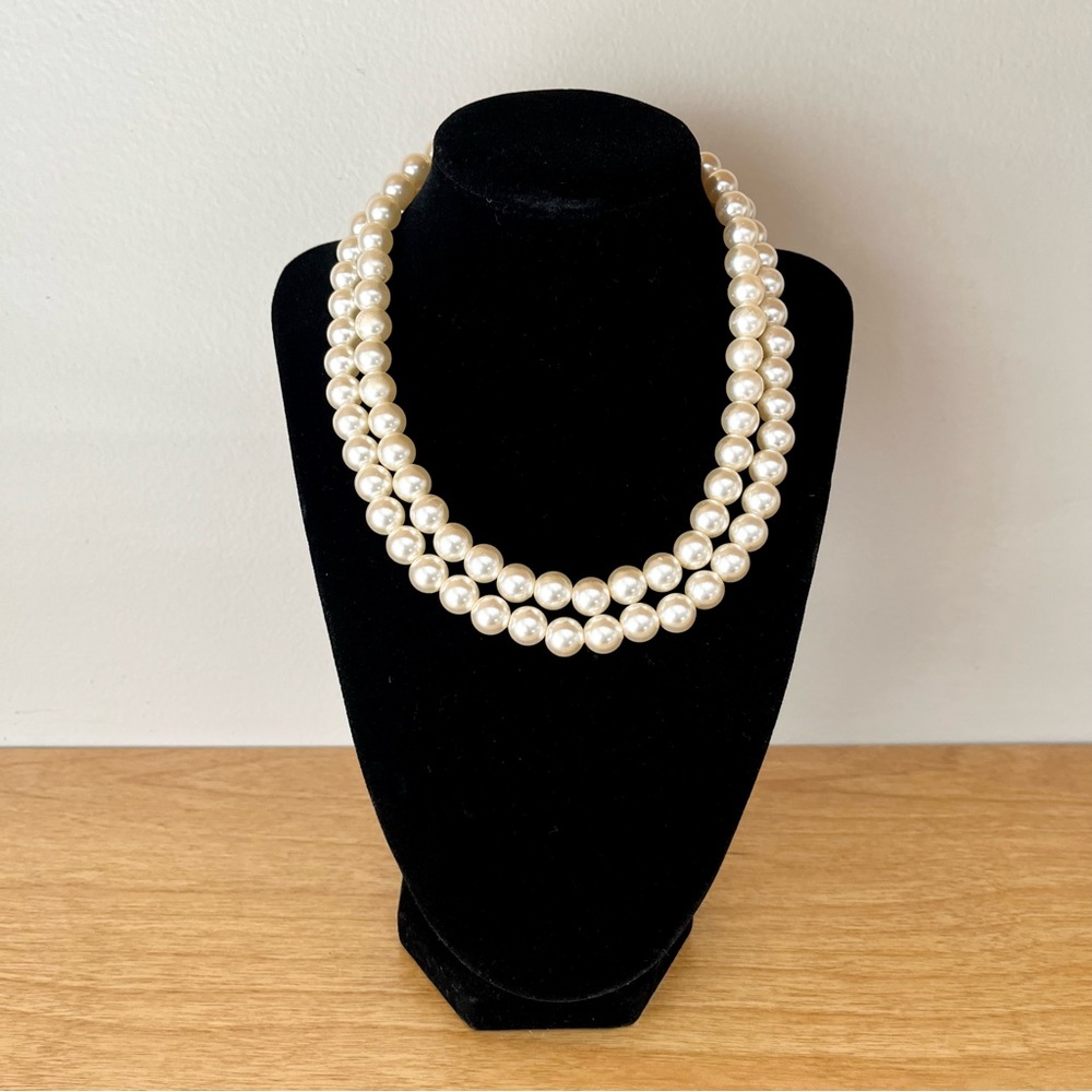 Double Strand Pearl Necklace